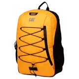 Mochila Caterpillar unisex, modelo Himalayas Hiking, color amarillo y negro. Cuenta con elementos reflectantes, bolsillos laterales de malla, cordón elástico delantero, etiqueta tejida, logo reflectante, bolsillo interior y parche de Hypalon.