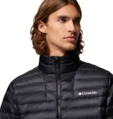 Campera puffer de hombre Columbia, con aislamiento de plumón de 700 cuins y tecnología Omni-Shield que repele la humedad. Presenta cierre frontal completo, cuello alto con protección para la barbilla, bolsillos laterales con cierre y dobladillo ajustable.