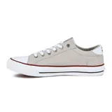 Championes Topper Wagon color beige con detalles en blanco y negro.
