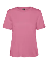 Remera de algodón orgánico con cuello redondo y mangas cortas, de calce regular.