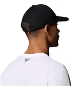 Gorra Columbia modelo Twin Canyon Ball Cap, color negro, con visera curva y parche frontal con el logo de la marca.