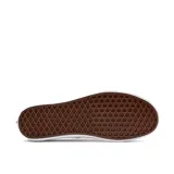 Championes Vans Authentic unisex, color gris, con cordones blancos y suela de goma blanca con línea negra.
