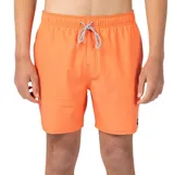 Short de baño Rip Curl modelo Daily, color naranja, con cintura elástica y cordón ajustable gris.