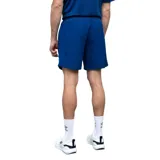 Short deportivo Umbro de corte atlético, color azul, con cintura elástica y logo de la marca estampado en el lateral.