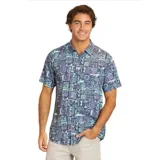 Camisa de manga corta Maui and Sons, con estampado multicolor de motivos playeros y corte relajado.
