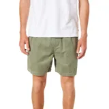 Bermuda Katin modelo Ward, de corte clásico y tejido texturizado en color verde militar.