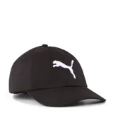 Gorro de béisbol negro con logo de Puma bordado en blanco.