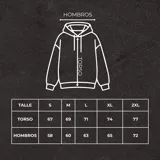 Canguro unisex de algodón con felpa, de corte holgado y capucha. Presenta bordado con la frase 'Stay Present Here and Now' en la espalda.