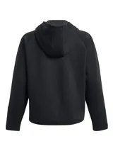 Campera deportiva Under Armour con cierre frontal completo y capucha. Confeccionada en tejido de doble punto elástico y transpirable, cuenta con bolsillos laterales con cierre y puños con ribete.