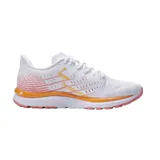 Championes de running blancos con detalles en naranja, amarillo y rosa.