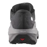 Championes de trail running Salomon modelo Ultra Glide 4, color negro con suela gris con diseño de panal, capellada de malla transpirable y entresuela amortiguada.