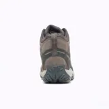 Bota de trekking Merrell modelo Accentor 3 Mid WP, color marrón con detalles en gris oscuro. Confeccionada en piel de ante y malla transpirable, cuenta con puntera protectora de goma, entresuela de EVA para mayor estabilidad y suela con tacos de 5 mm para un mejor agarre.