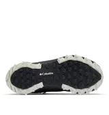 Bota de senderismo impermeable Columbia modelo Peakfreak Hera Mid Outdry, en color negro con detalles en bordó y suela blanca y negra. Confeccionada con empeine transpirable, tecnología de amortiguación Techlite+ y suela de gran tracción Adapt Trax.