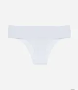 Bombacha bikini negra de microfibra ligera con cintura ancha.