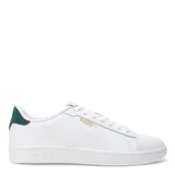 Championes urbanos Puma modelo Smash 3.0 L, color negro con detalles en blanco. Presentan el logo de la marca en el lateral y la lengüeta, con cierre de cordones y suela de goma blanca.