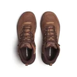 Bota de senderismo Merrell modelo Speed Strike 2 LTR, de caña media, confeccionada en cuero de plena flor y ante impermeable. Presenta diseño deportivo con cuello acolchado, cordones reforzados, entresuela de espuma EVA para mayor estabilidad y suela de goma adherente con tracción duradera.