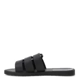 Sandalias tipo slide Ipanema modelo Bold, color negro, con tiras anchas entrelazadas y logo de la marca en relieve sobre una de las tiras. Poseen suela plana de goma con plantilla anatómica.