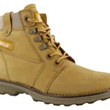 Botas Caterpillar modelo Charly, color amarillo, con diseño acordonado, cuello acolchado y suela de goma resistente.