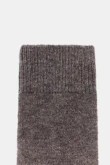 Calcetines altos de tejido de punto en mezcla de lana y cashmere, con acabado acanalado en el puño.