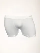 Boxer gris de microfibra sin costuras, confeccionado en poliamida y elastano.