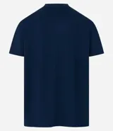Remera básica de hombre con corte comfort, cuello redondo y manga corta. Confeccionada en tejido de media malla con textura acanalada.
