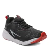 Championes deportivos Push modelo Sili, color negro con detalles en rojo y suela blanca. Presentan diseño de malla transpirable, cierre con cordones y refuerzos laterales.