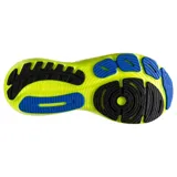 Championes de running Brooks Glycerin 21 para hombre, color azul con detalles en amarillo y negro.