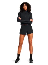 Short deportivo de running Under Armour, modelo Launch Pro 3, color negro. Presenta un diseño ultraligero con cintura de tiro medio, calzoncillo interior integrado y bolsillo trasero con cierre.