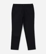 Pantalón slim de sarga color beige para hombre, con cintura con trabillas, cierre tradicional y bolsillos laterales y traseros.
