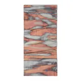Bufanda tubular multifuncional Buff, modelo Original Ecostretch, con diseño estampado abstracto en tonos rosados, grises y ocres. Confeccionada en tejido elástico y ligero, ofrece protección solar UPF 50.