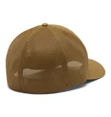 Gorro tipo gorra con visera curva de Columbia, confeccionado completamente en tejido de malla transpirable, con diseño cerrado y elástico con tecnología Flexfit.