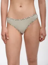 Colaless color verde claro con ribete de animal print.