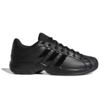 Championes Adidas Pro Model 2G Low, color negro, con las tres tiras laterales en charol.