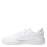 Championes Adidas Courtblock blancos con las tres tiras características de la marca en los laterales.