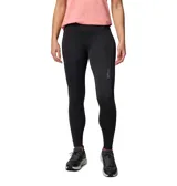 Calza deportiva larga de tiro alto Columbia modelo Summit Valley Leggin, color negro con tecnología Omni-Wick para absorción de sudor. Cuenta con bolsillos laterales y bolsillo posterior de malla.