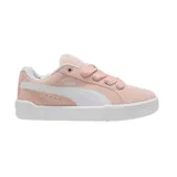 Championes Puma Park Lifestyle Easy de gamuza en color rosado, con la icónica franja lateral de la marca en color blanco y suela de goma blanca.