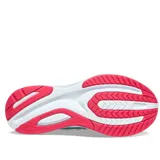 Championes de running Saucony Guide 16, color celeste con detalles en azul y rojo.