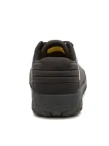 Sneakers Caterpillar modelo Hex + Canvas, color negro con detalles en amarillo, de lona con suela gruesa de goma y pasadores de cordones.