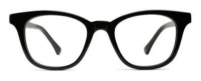 Armazón para lentes de receta con forma de ojo de gato, color negro.