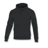 Canguro deportivo Joma Atenas color negro, con capucha ajustable con cordones, bolsillo tipo canguro y logo bordado en el pecho.