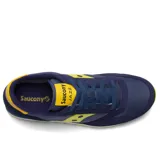 Championes Saucony Jazz Original, color azul marino con detalles en amarillo.