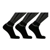 Pack de tres pares de medias deportivas negras con logo de Diadora en gris.