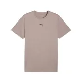Remera deportiva Puma de corte regular, confeccionada en tejido jaspeado con tecnología dryCELL que absorbe la humedad. Presenta cuello redondo y el logo de la marca estampado en el centro del pecho.