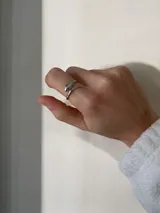 Anillo ajustable de acero quirúrgico con diseño de serpiente minimalista.