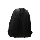 Mochila urbana de tela color azul marino, con compartimento principal con cierre, bolsillo frontal con cierre y etiqueta de la marca Push en la parte inferior.