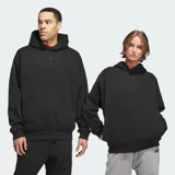 Hoodie Adidas de baloncesto color negro, con capucha, bolsillos laterales con cremallera y puños y dobladillo acanalados.