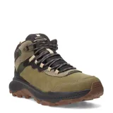 Botas de trekking Merrell modelo Speed Strike 2 Ltr Mid Wp, color verde oliva con detalles en marrón oscuro. Presentan una construcción robusta con cordones, suela de goma dentada para mayor tracción y diseño de caña media.