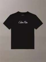 Remera de algodón de corte regular, con cuello redondo y manga corta. Presenta el logo de la marca estampado en el pecho.