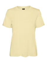 Remera de algodón orgánico con cuello redondo y mangas cortas, de calce regular.