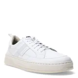 Championes urbanos Democrata BOLD acordonados, color negro con suela blanca.